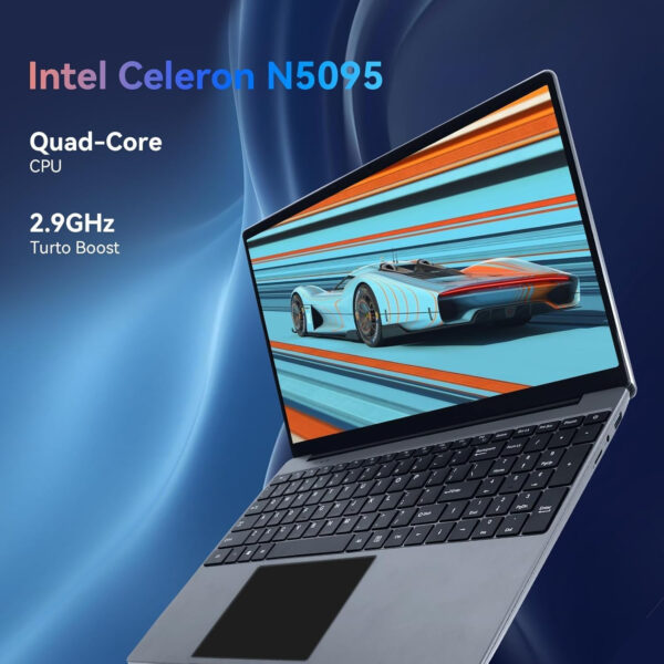 15.6″ Laptop Computer,16GB RAM 512GB SSD, Intel Celeron Quad-Core N5095 Processor, Laptop Computers with FHD IPS 1920×1080 Display,2.4/5G WiFi, Bluetooth, Type-C, Mini HDMI, USB 3.0