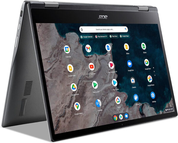 Acer Chromebook Spin 513 Convertible Laptop | Qualcomm Snapdragon 7c | 13.3″ FHD IPS Touch Corning Gorilla Glass Display | 4GB LPDDR4X | 64GB eMMC | WiFi 5 | Backlit KB | Chrome OS | R841T-S4ZG, Gray