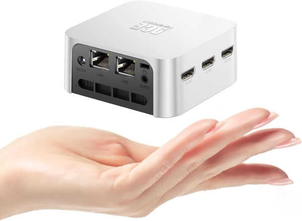 ACEMAGICIAN Mini PC Computer, 12th Gen N100 (up to 3.4GHz) 16GB LPDDR5 512GB M.2 SSD Desktop Computers, Micro PC Support 4K UHD, Dual Gigabit Ethernet, 3 HDMI, 2.4G/5G WiFi, BT 4.2