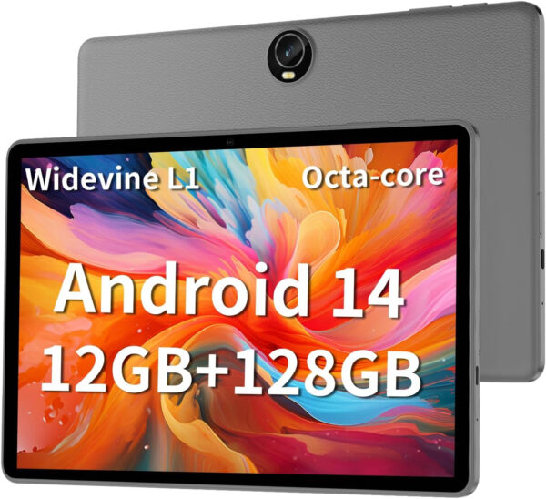 Android 14 Tablet, 11inch Tablets, 12GB+128GB+1TB, Support Face Unlock, 8000mAh Large Battery+18W Fast Charging , Octa-Core Processor, Dual Camera, Dual WiFi6, Bluetooth,HD Touchscreen Display PC